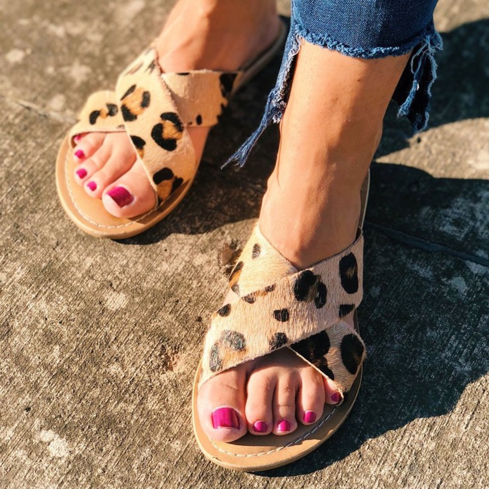 Leopard Print Pebble Sandal - Coconuts by Matisse